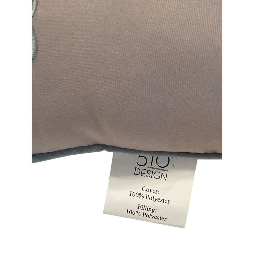 Designer Throw Pillow Embroidered India Square Exotic Beige Taupe Cushion 18x18 - Picture 6 of 8